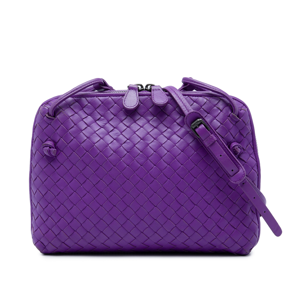 Pre-Loved Bottega Veneta Nappa Intrecciato Nodini Crossbody